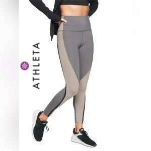 Athleta leggings Spar Color Block Leggings – Silver Bells – Size Small